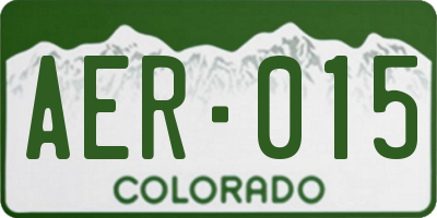 CO license plate AER015