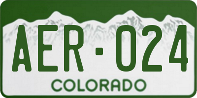 CO license plate AER024