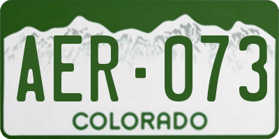 CO license plate AER073