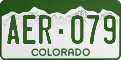 CO license plate AER079