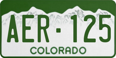 CO license plate AER125