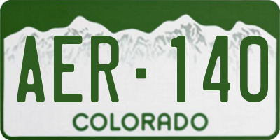 CO license plate AER140