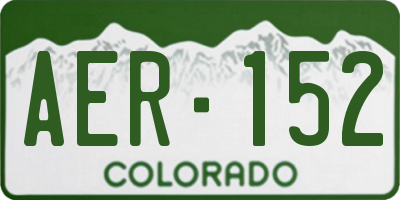 CO license plate AER152