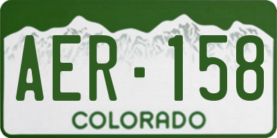 CO license plate AER158