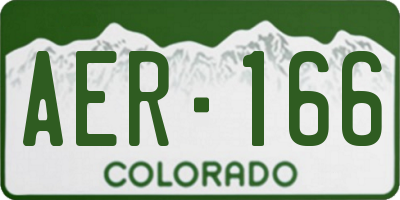 CO license plate AER166