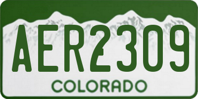 CO license plate AER2309