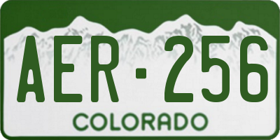CO license plate AER256