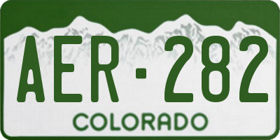 CO license plate AER282