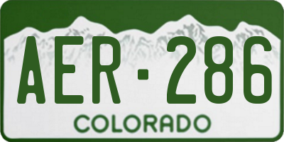 CO license plate AER286