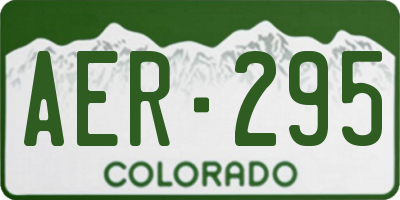 CO license plate AER295