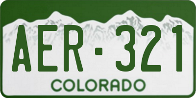 CO license plate AER321