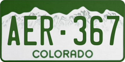 CO license plate AER367