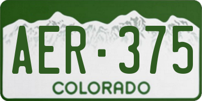 CO license plate AER375