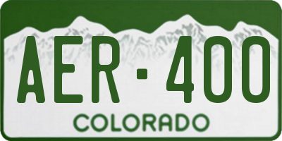 CO license plate AER400