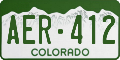 CO license plate AER412