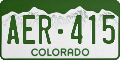CO license plate AER415