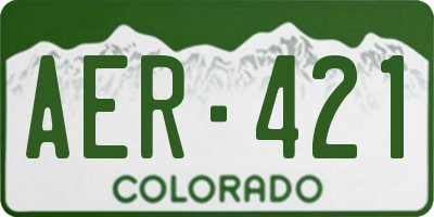 CO license plate AER421