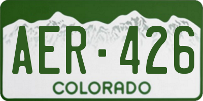 CO license plate AER426