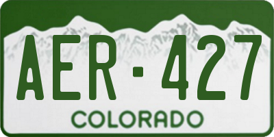 CO license plate AER427