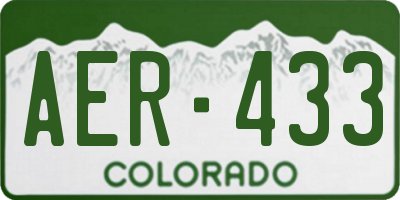CO license plate AER433