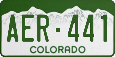 CO license plate AER441