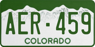 CO license plate AER459