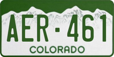 CO license plate AER461