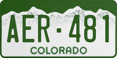 CO license plate AER481