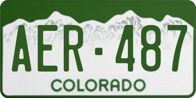 CO license plate AER487