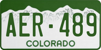 CO license plate AER489