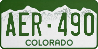 CO license plate AER490
