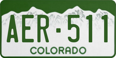 CO license plate AER511