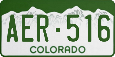 CO license plate AER516