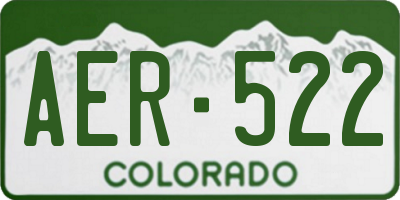 CO license plate AER522
