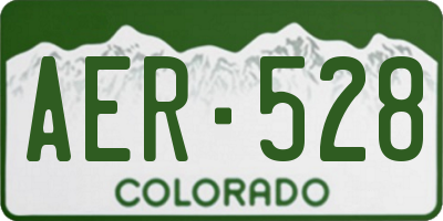 CO license plate AER528