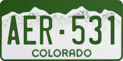 CO license plate AER531