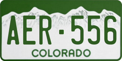 CO license plate AER556