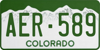 CO license plate AER589