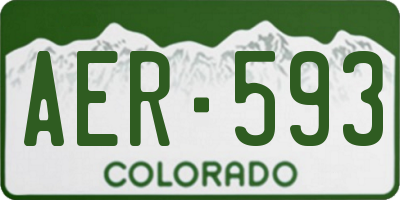 CO license plate AER593