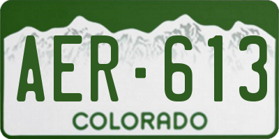 CO license plate AER613