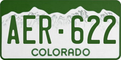 CO license plate AER622