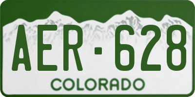 CO license plate AER628