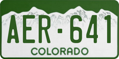 CO license plate AER641