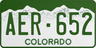CO license plate AER652