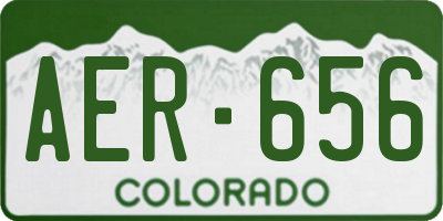 CO license plate AER656