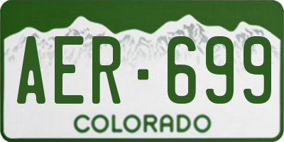 CO license plate AER699