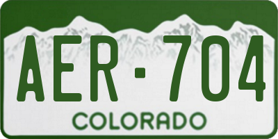 CO license plate AER704