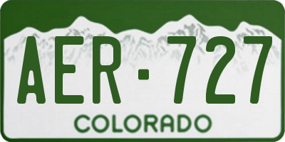 CO license plate AER727