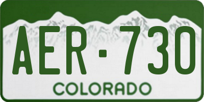 CO license plate AER730
