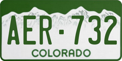 CO license plate AER732